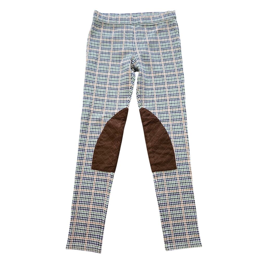 Janie and Jack Houndstooth Riding Pant Light Green Size 12